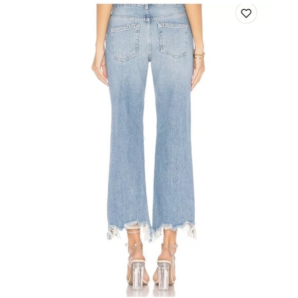 Free People We The Free Maggie Heavily Distressed Crop Jeans Size 25 Frayed Hem - Picture 3 of 14